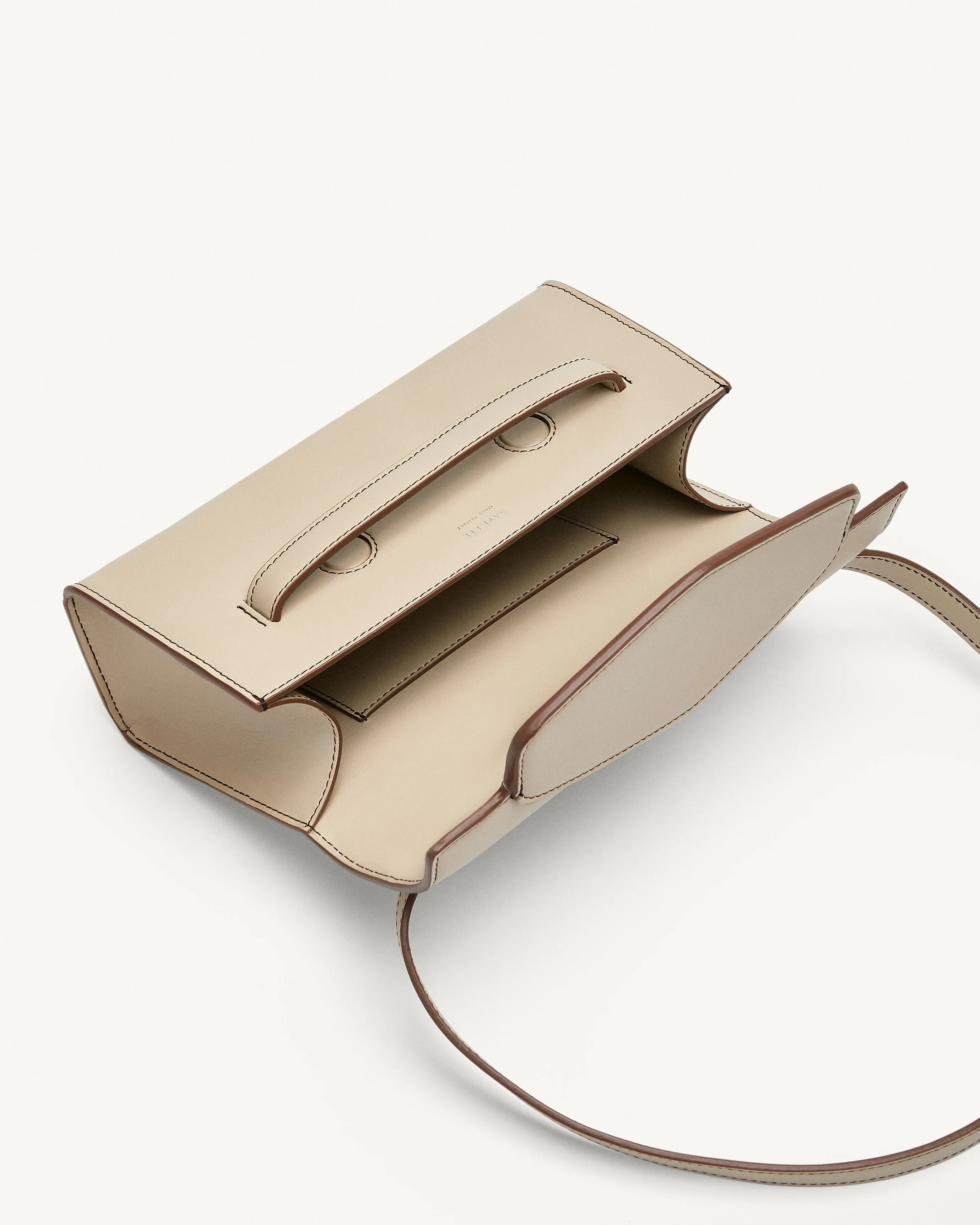 Sport Shoulder Bag in Bone Leather