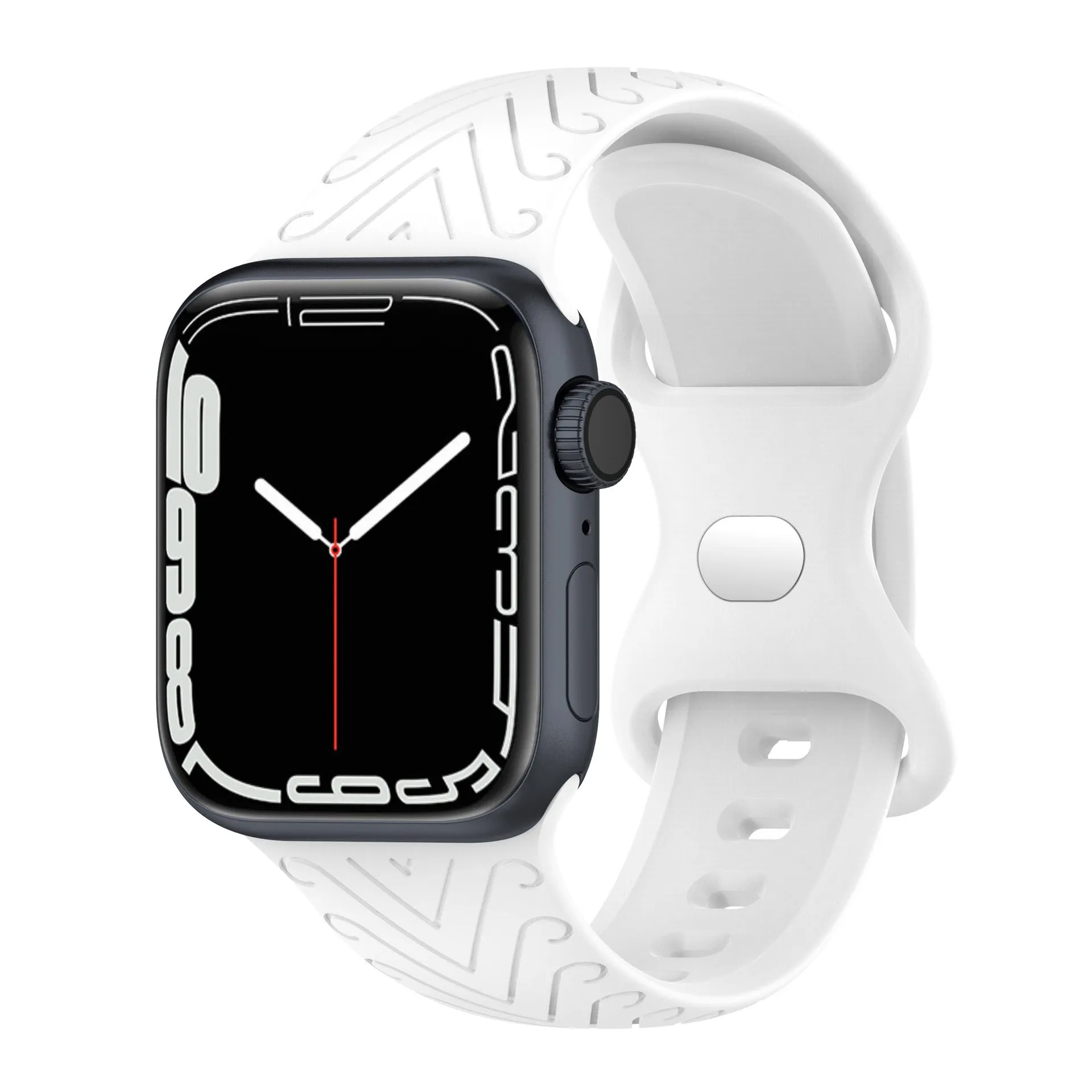 Sport Silicone Band for Apple Watch with Classic V Pattern