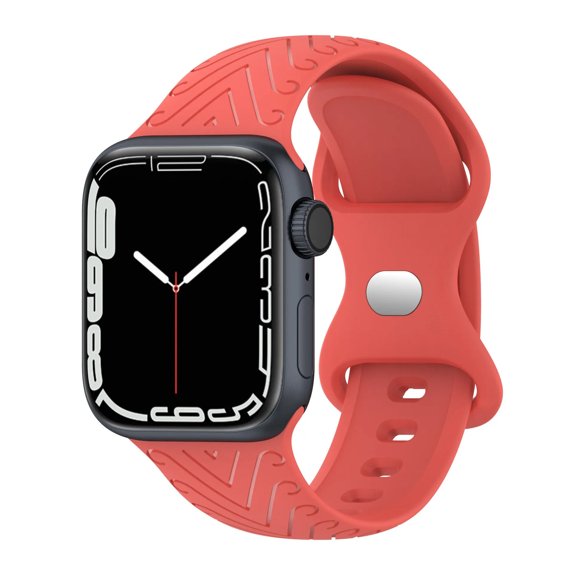 Sport Silicone Band for Apple Watch with Classic V Pattern