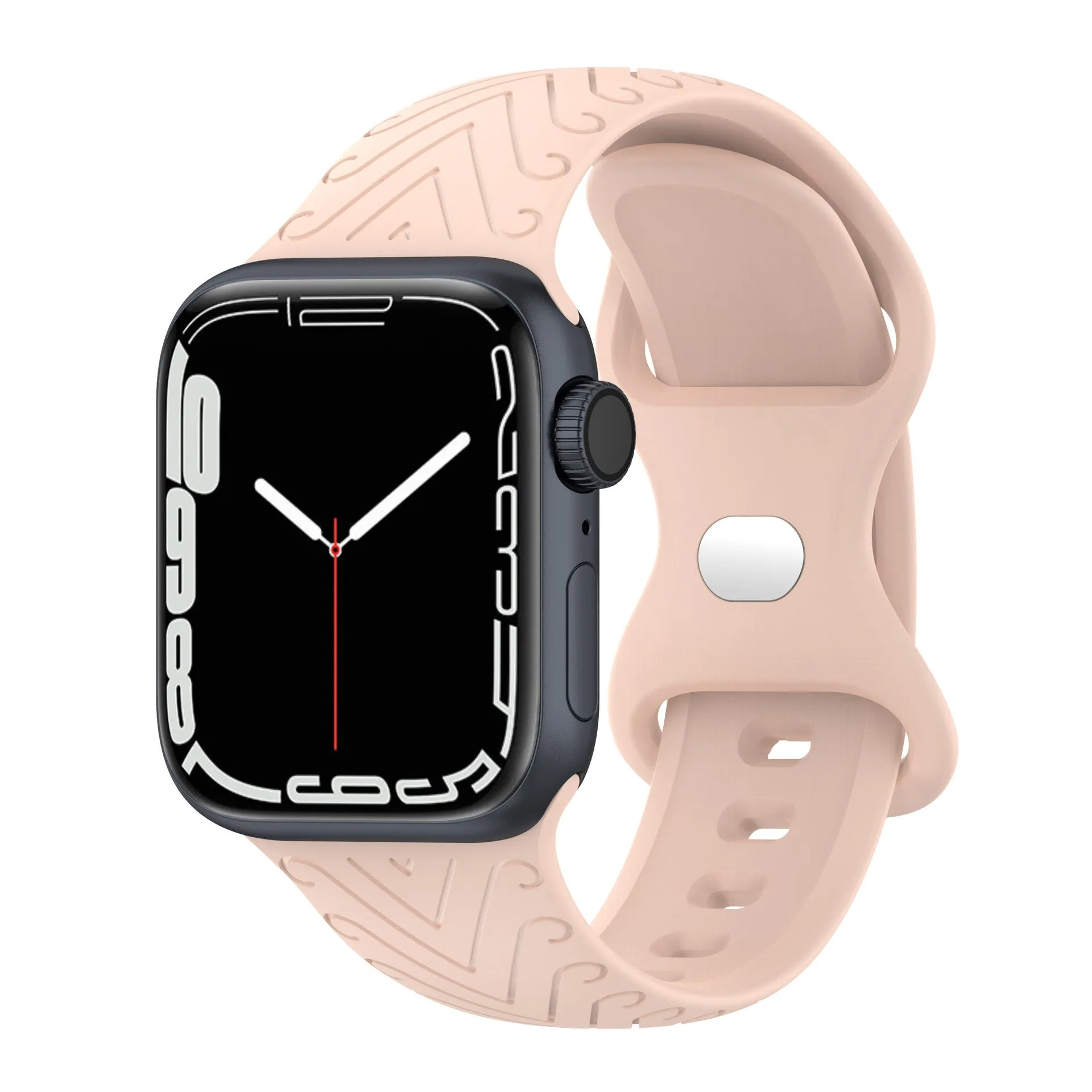 Sport Silicone Band for Apple Watch with Classic V Pattern