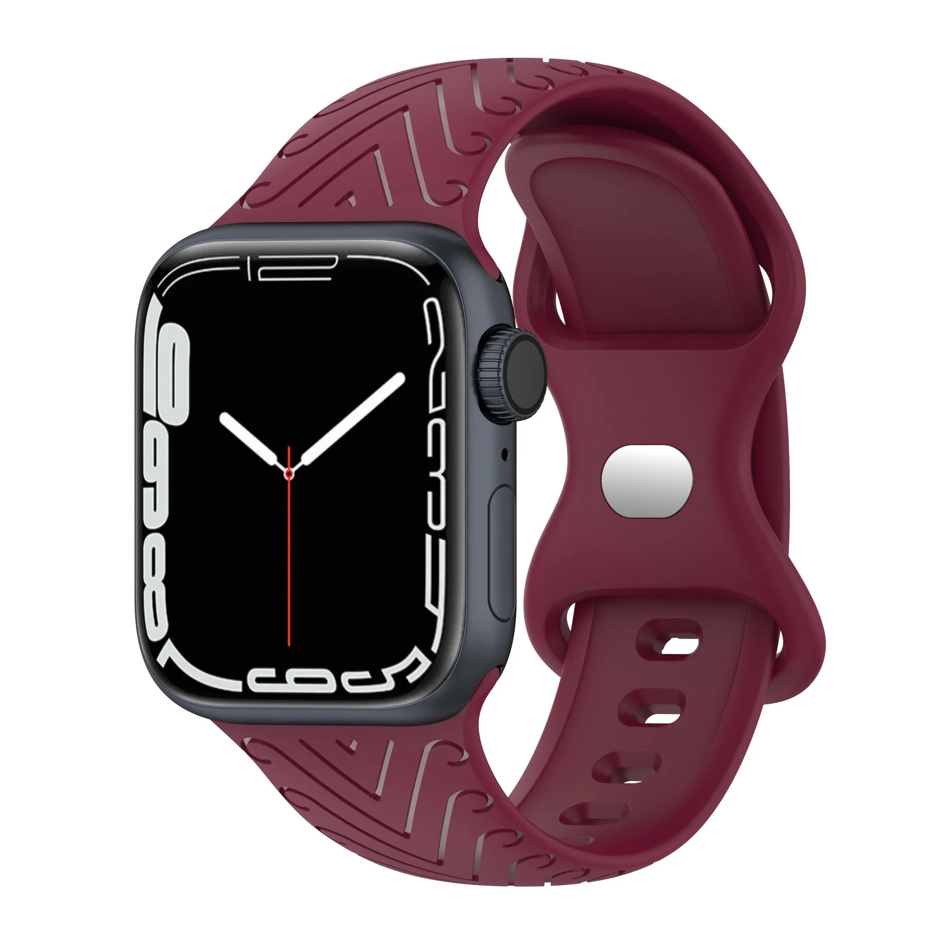 Sport Silicone Band for Apple Watch with Classic V Pattern