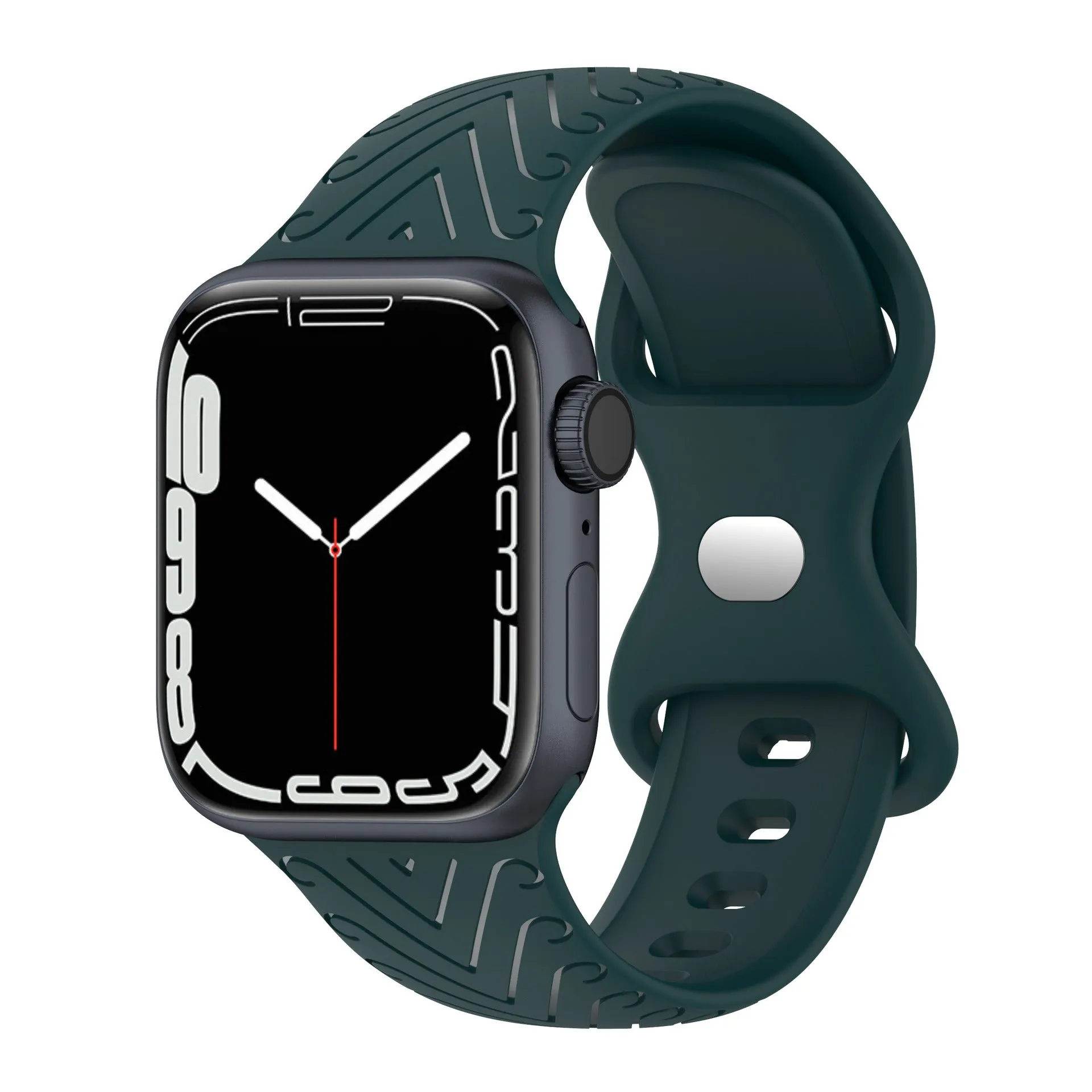 Sport Silicone Band for Apple Watch with Classic V Pattern