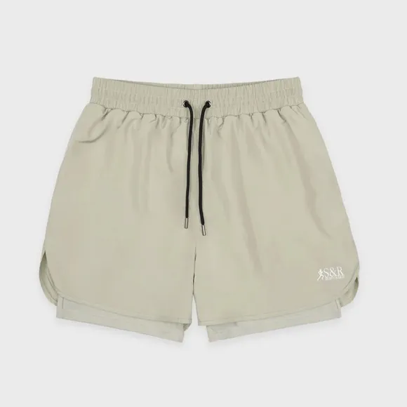 Sporty &amp; Rich Laurel White Runner Active Biker Short / small