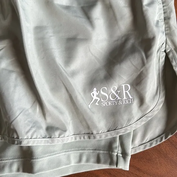 Sporty &amp; Rich Laurel White Runner Active Biker Short / small