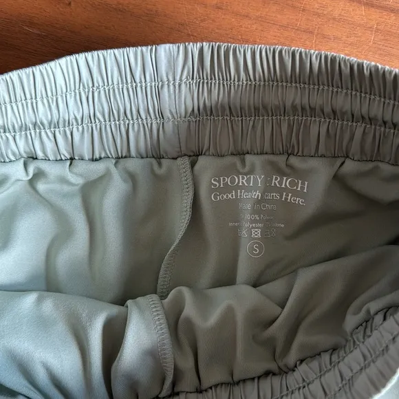 Sporty &amp; Rich Laurel White Runner Active Biker Short / small