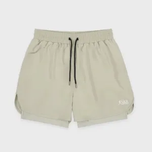 Sporty &amp; Rich Laurel White Runner Active Biker Short / small