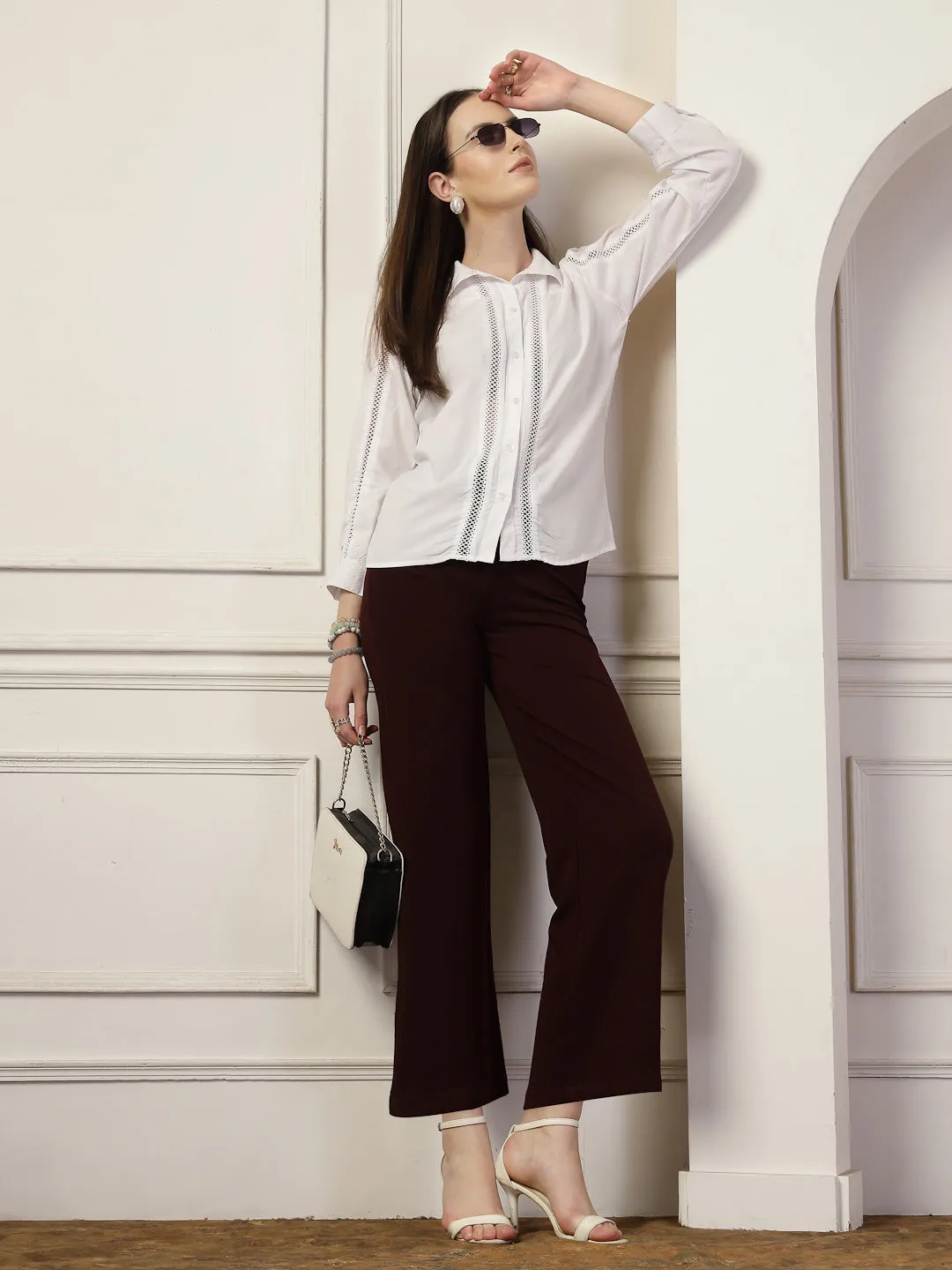 Style Quotient Women White Relaxed Shirt