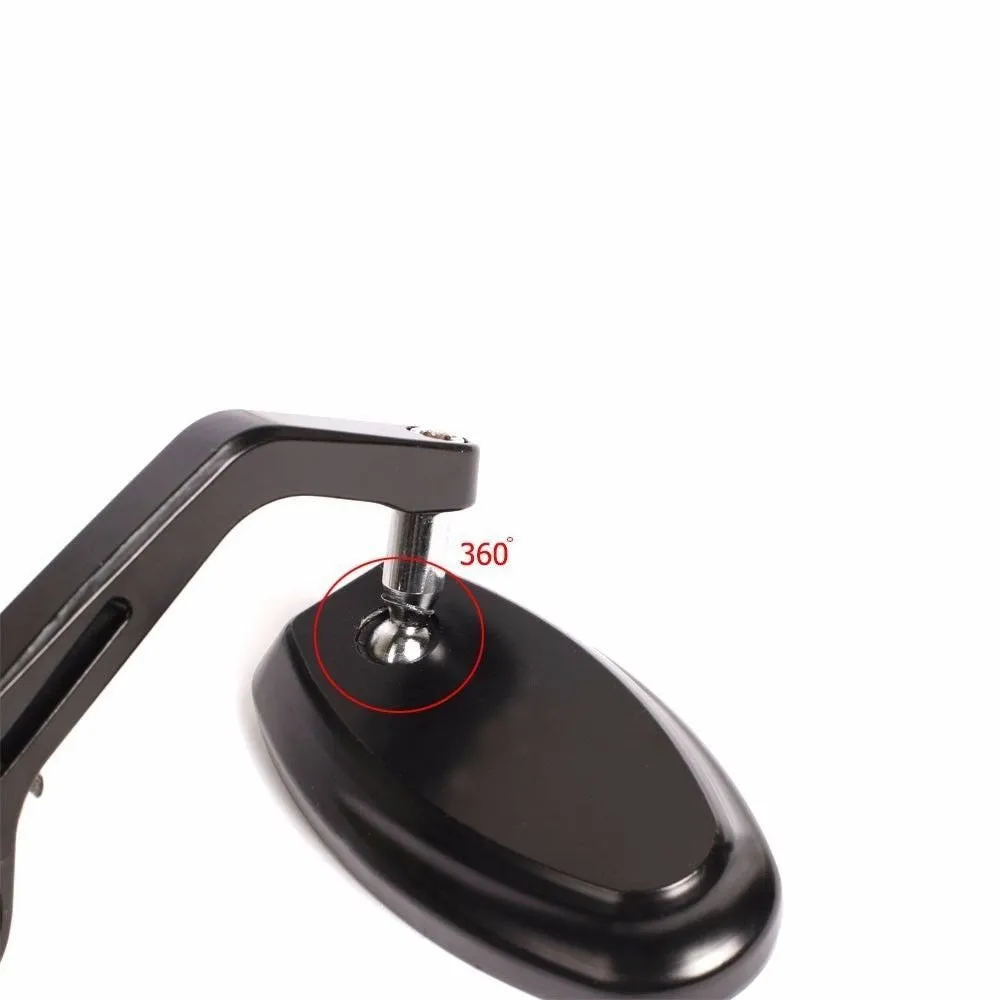 Stylist Side Handle Bar Mirror Black
