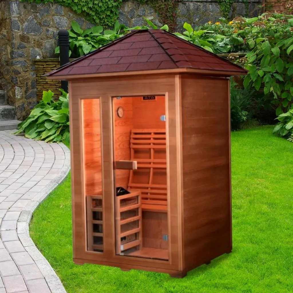 SunRay Bristow 2-Person Outdoor Traditional Sauna w/Window HL200D2