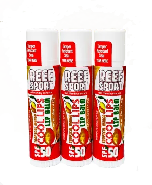 Sunscreen Reef Sport Sun Care Products Lotion 1.5oz w/Carabiner and Lip Balms