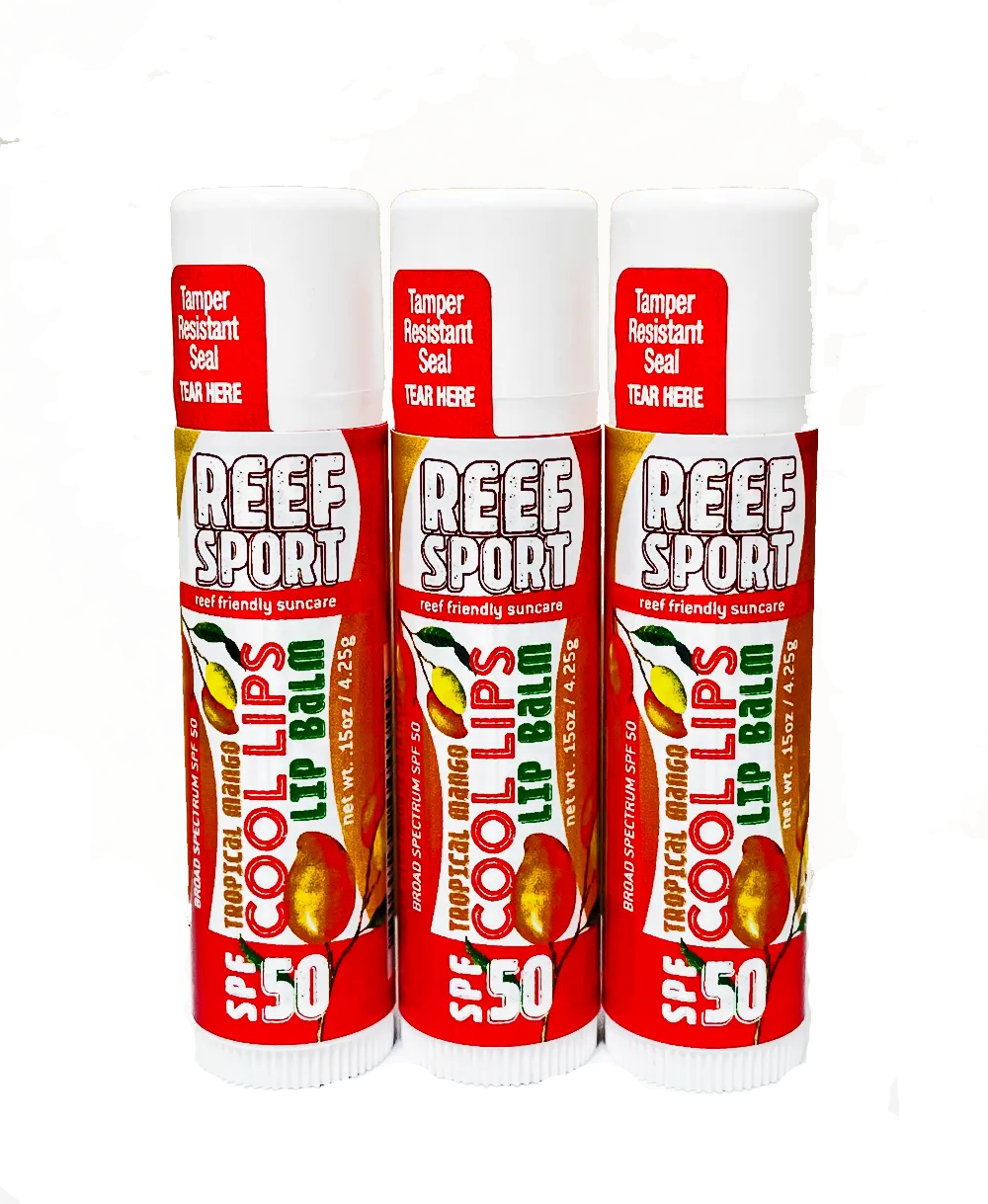 Sunscreen Reef Sport Sun Care Products Lotion 1.5oz w/Carabiner and Lip Balms