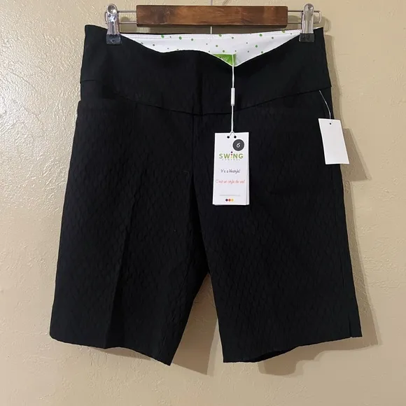 SWING CONTROL Golf Shorts Womens Size 6 Textured Stretch Pockets Shorts NWT
