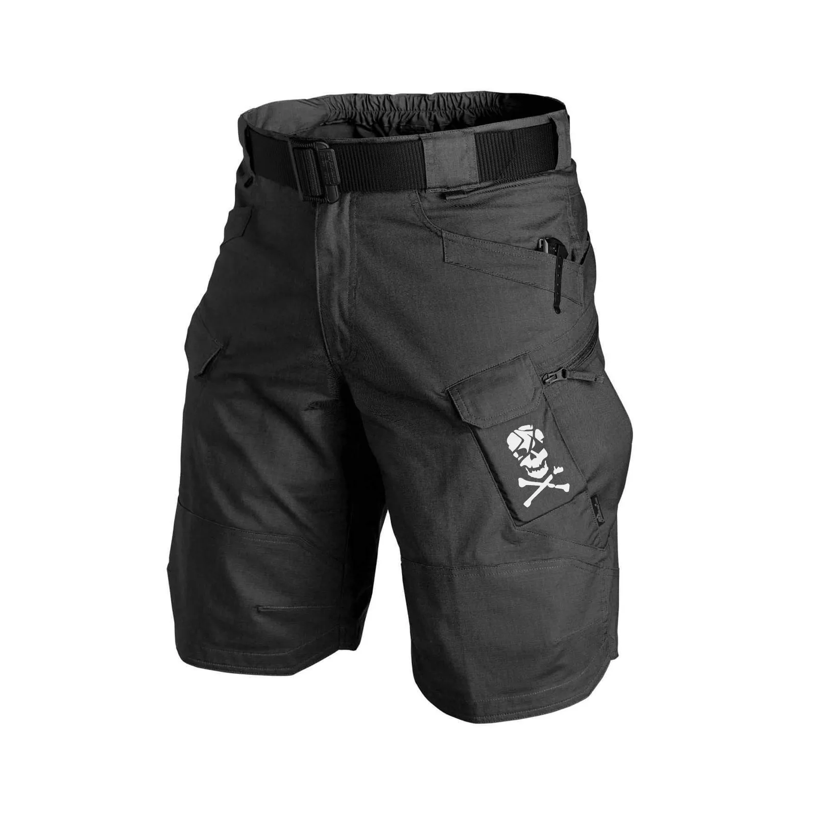 TACTICAL MULTI POCKETS 11'' INSEAM PERFORMANCE CARGO SHORTS WITH BUCKLE BELT