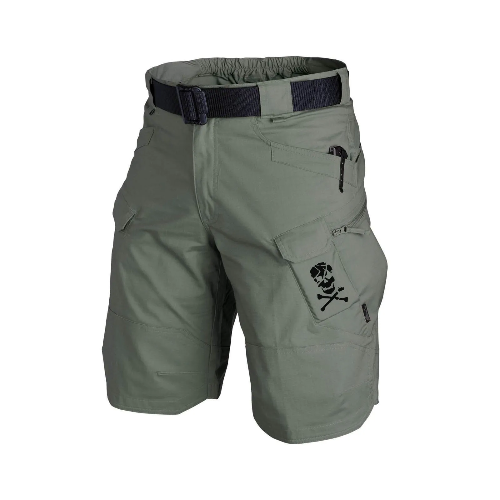 TACTICAL MULTI POCKETS 11'' INSEAM PERFORMANCE CARGO SHORTS WITH BUCKLE BELT