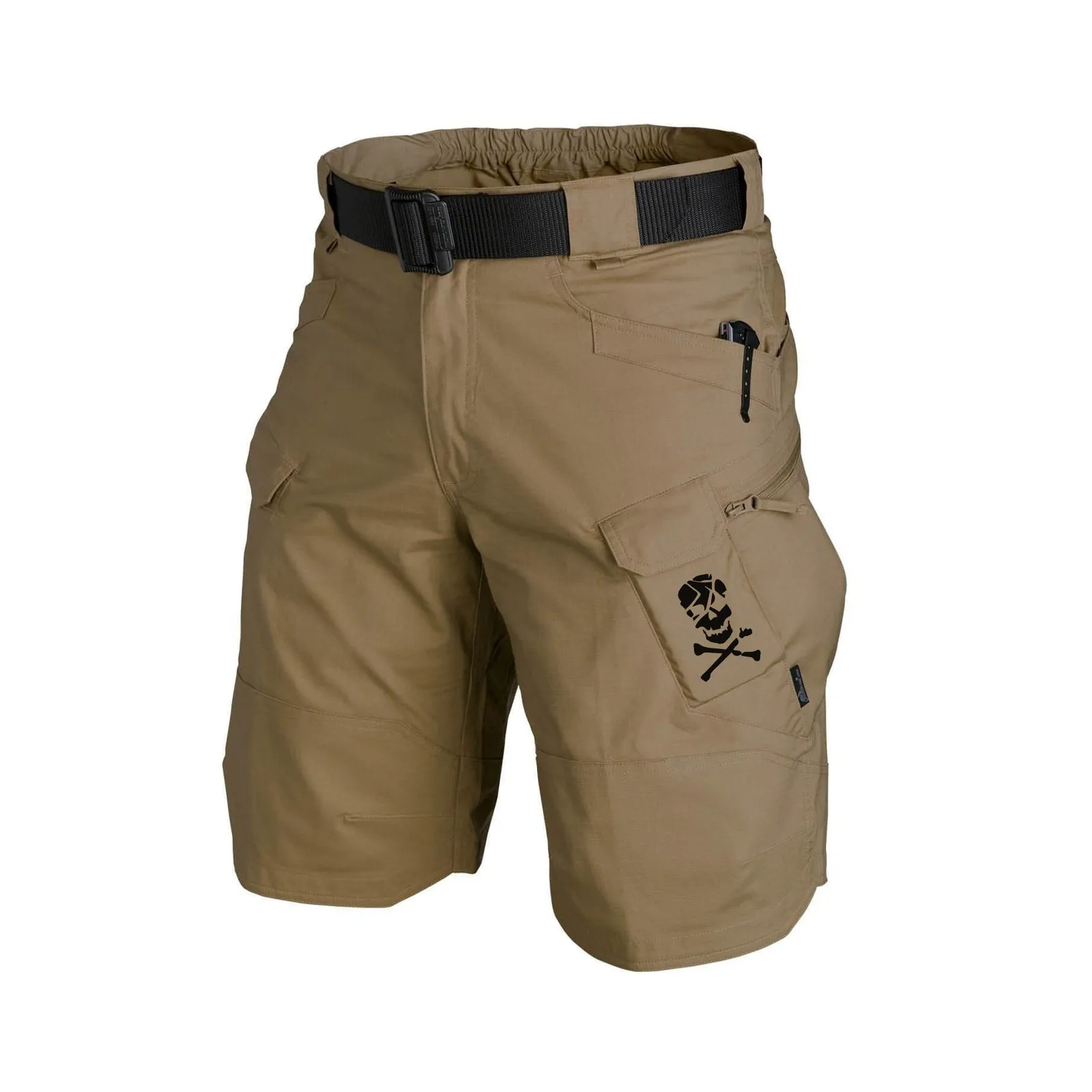 TACTICAL MULTI POCKETS 11'' INSEAM PERFORMANCE CARGO SHORTS WITH BUCKLE BELT