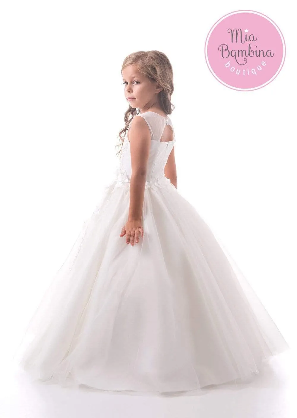 The Magnolia - Ivory Baptism Girl's Dress