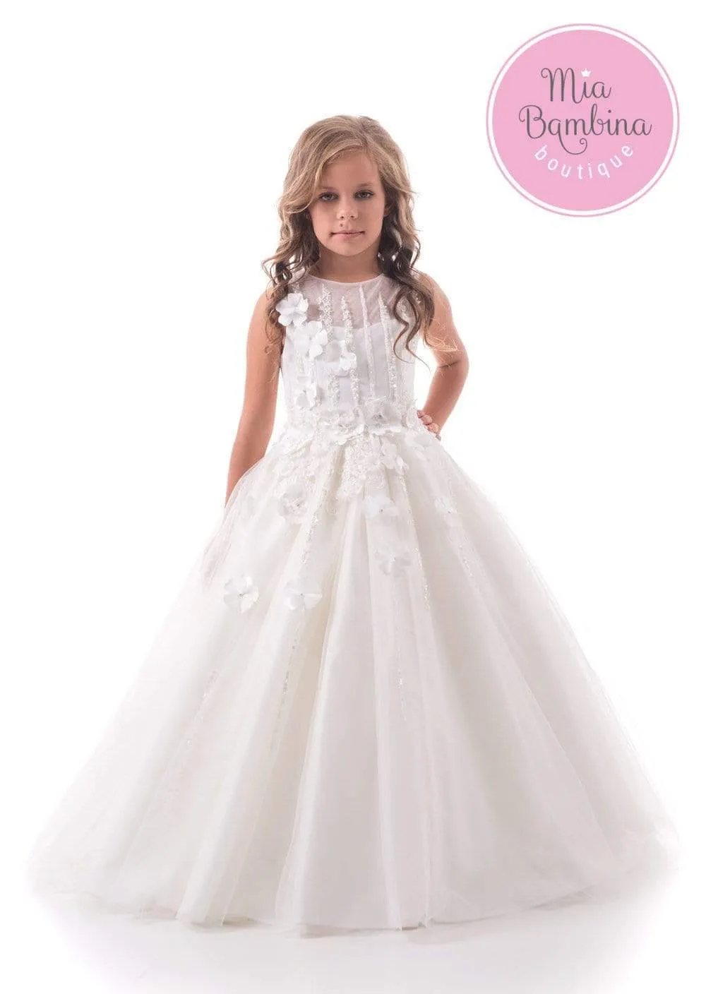 The Magnolia - Ivory Baptism Girl's Dress