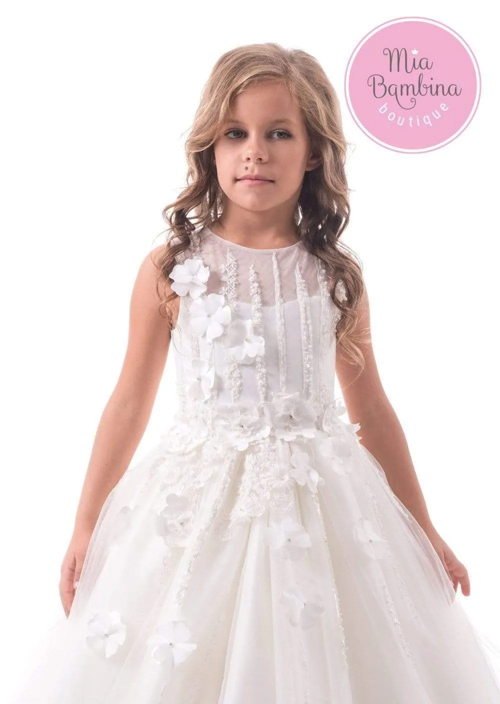 The Magnolia - Ivory Baptism Girl's Dress