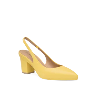 The Slingback - Limoncello Leather 3 Block