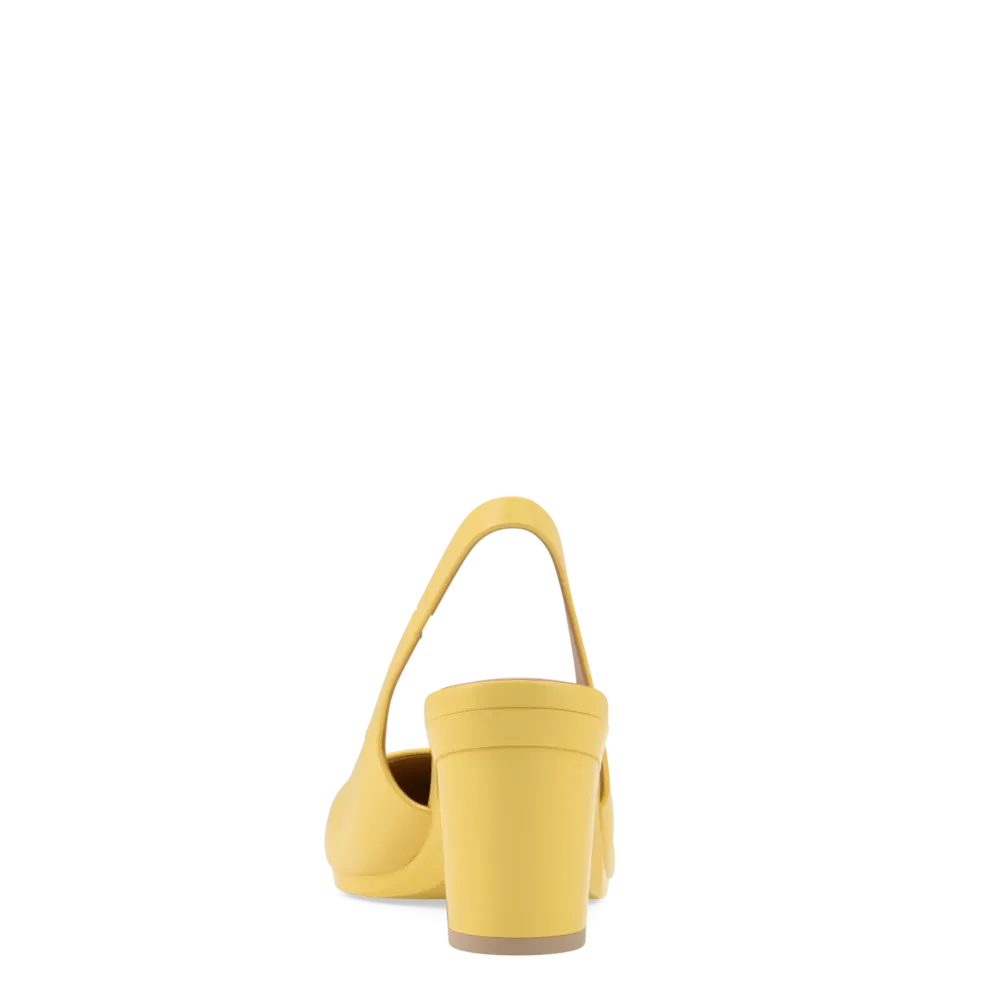 The Slingback - Limoncello Leather 3 Block