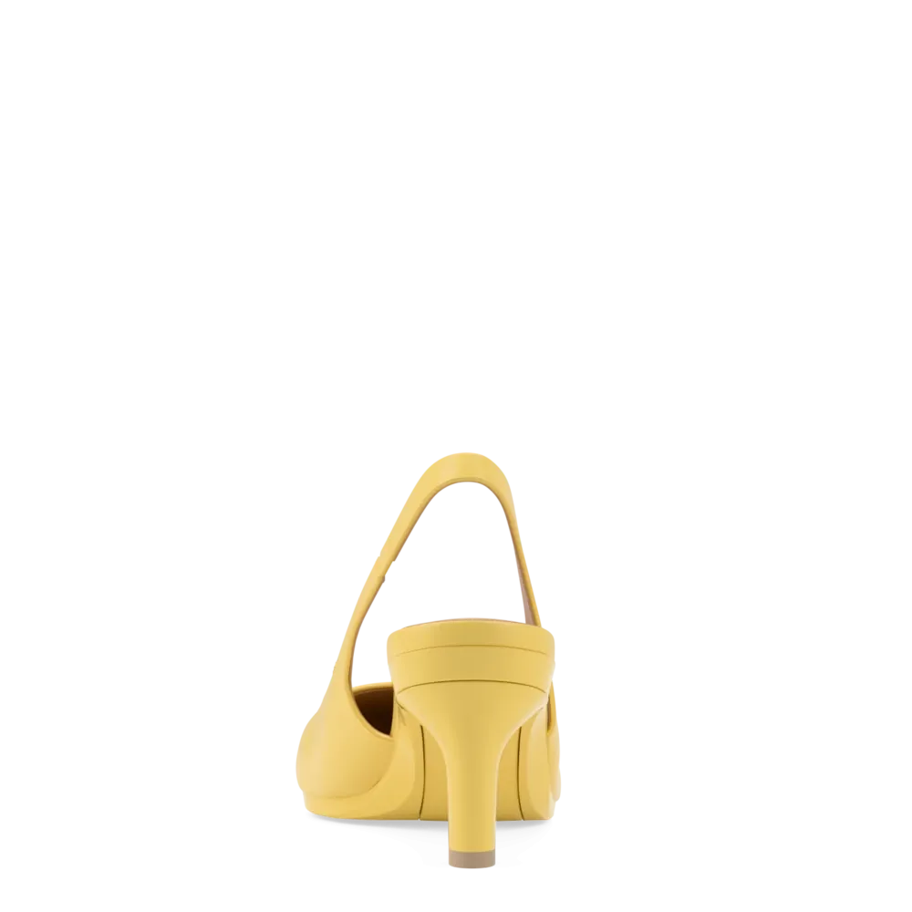 The Slingback - Limoncello Leather 3 Stiletto