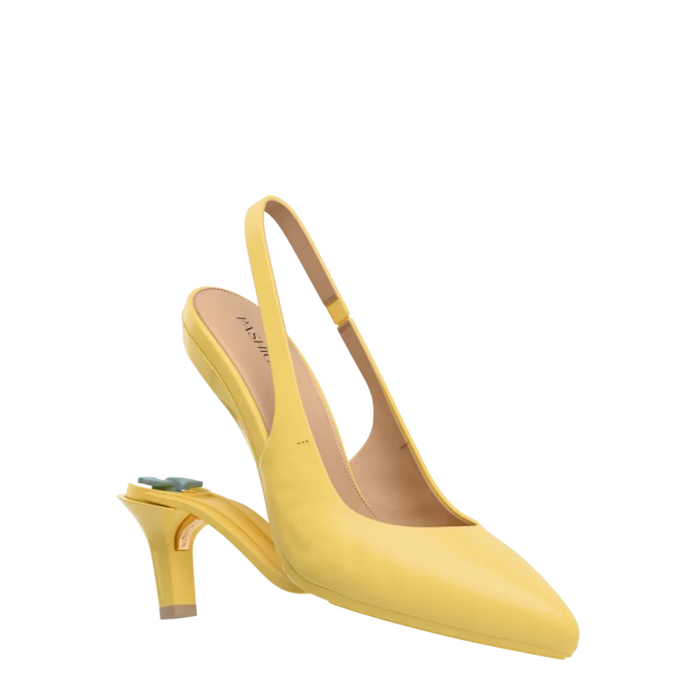 The Slingback - Limoncello Leather 3 Stiletto