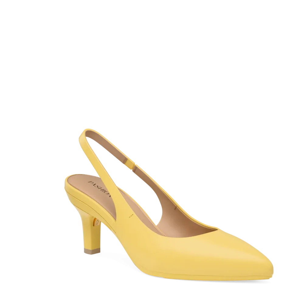 The Slingback - Limoncello Leather 3 Stiletto