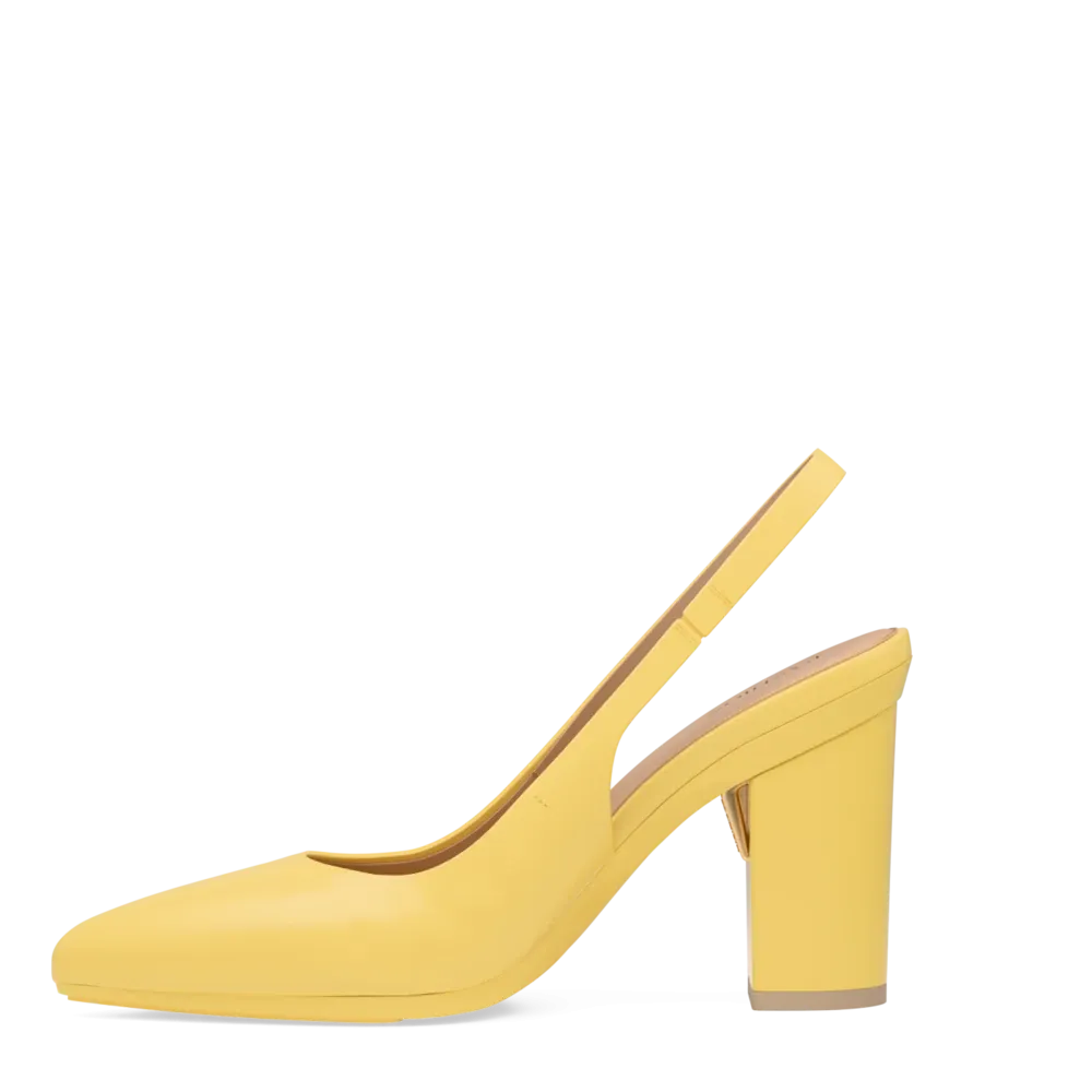 The Slingback - Limoncello Leather 4 Block