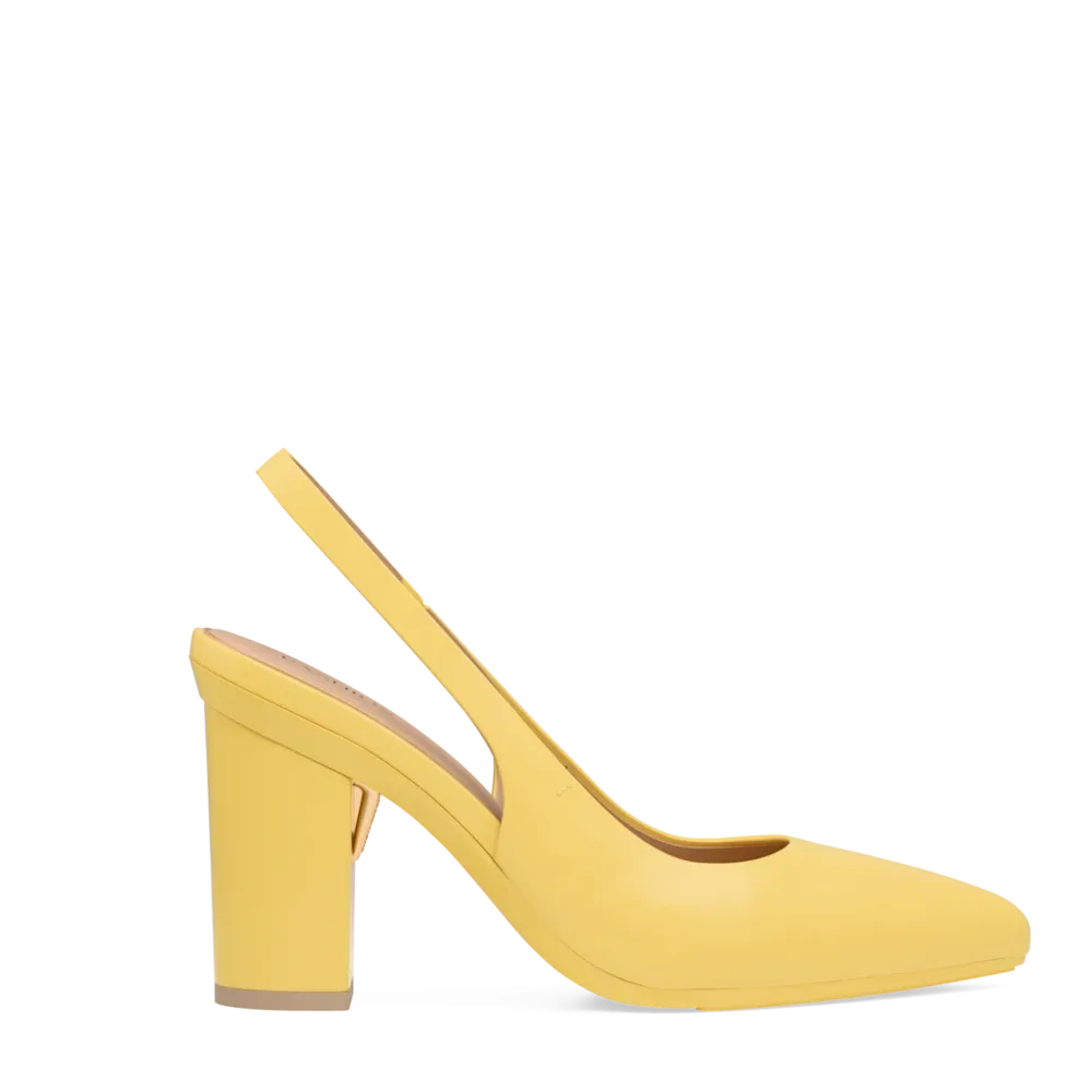 The Slingback - Limoncello Leather 4 Block