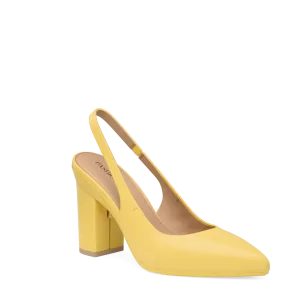 The Slingback - Limoncello Leather 4 Block