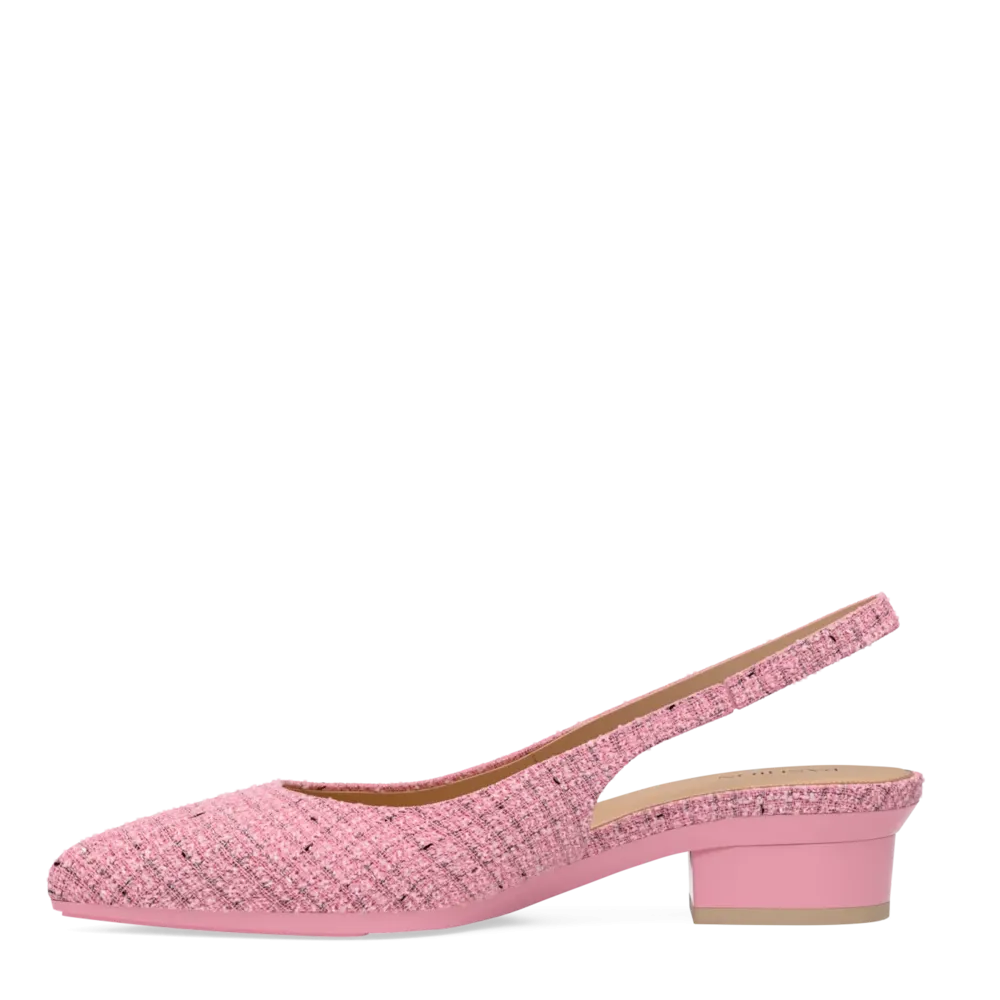 The Slingback - Pink Tweed