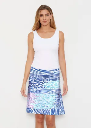 Tidal Stripe (11080) ~ Silky Brenda Skirt 21 inch