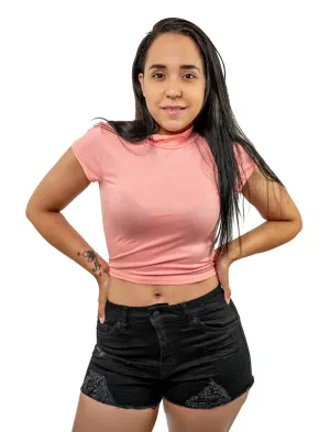 Tie Back Crop Top Tee