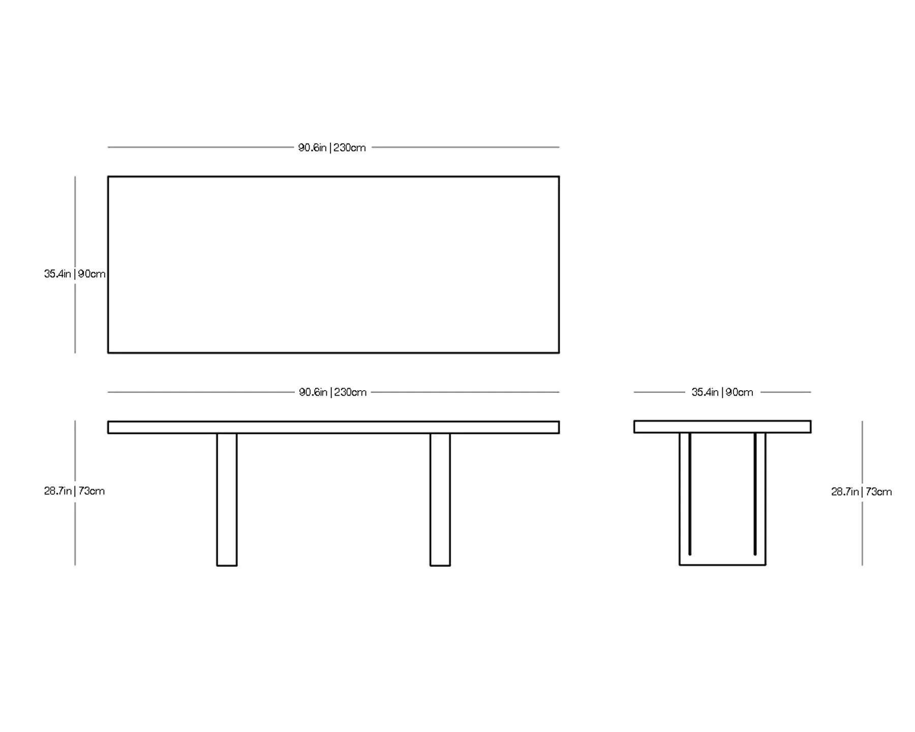 Tommaso - Outdoor Bench and Table