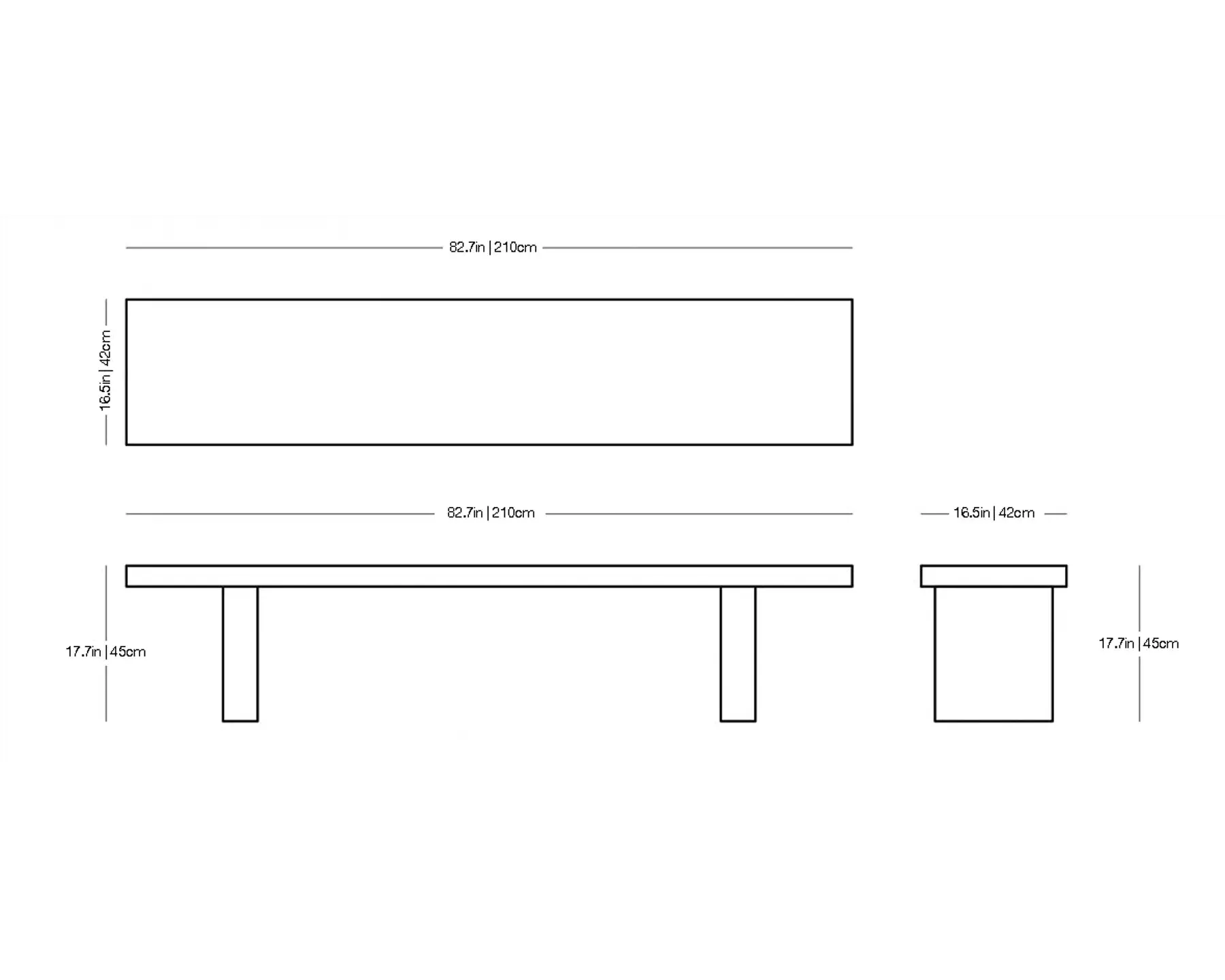 Tommaso - Outdoor Bench and Table