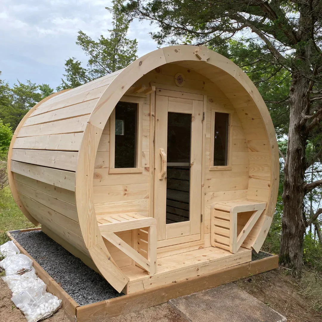True North Saunas Schooner 2-8 Person Outdoor Barrel Sauna