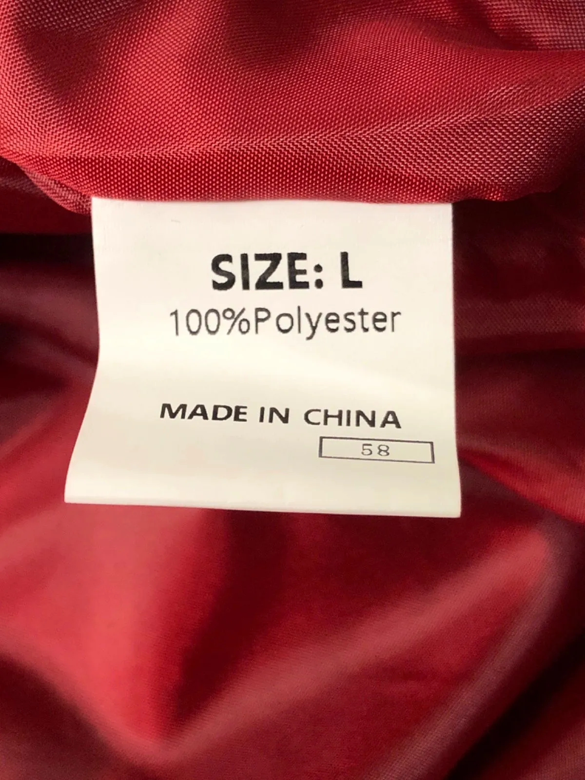 Unbranded Red Puffer Jacket UK L