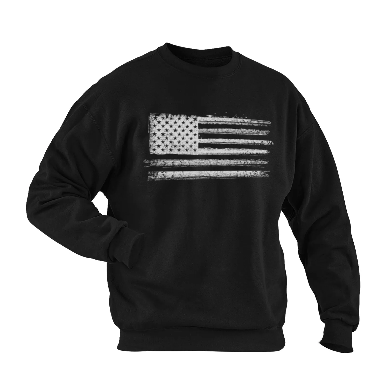 USA FALG COTTON GRAPHIC SWEATSHIRT