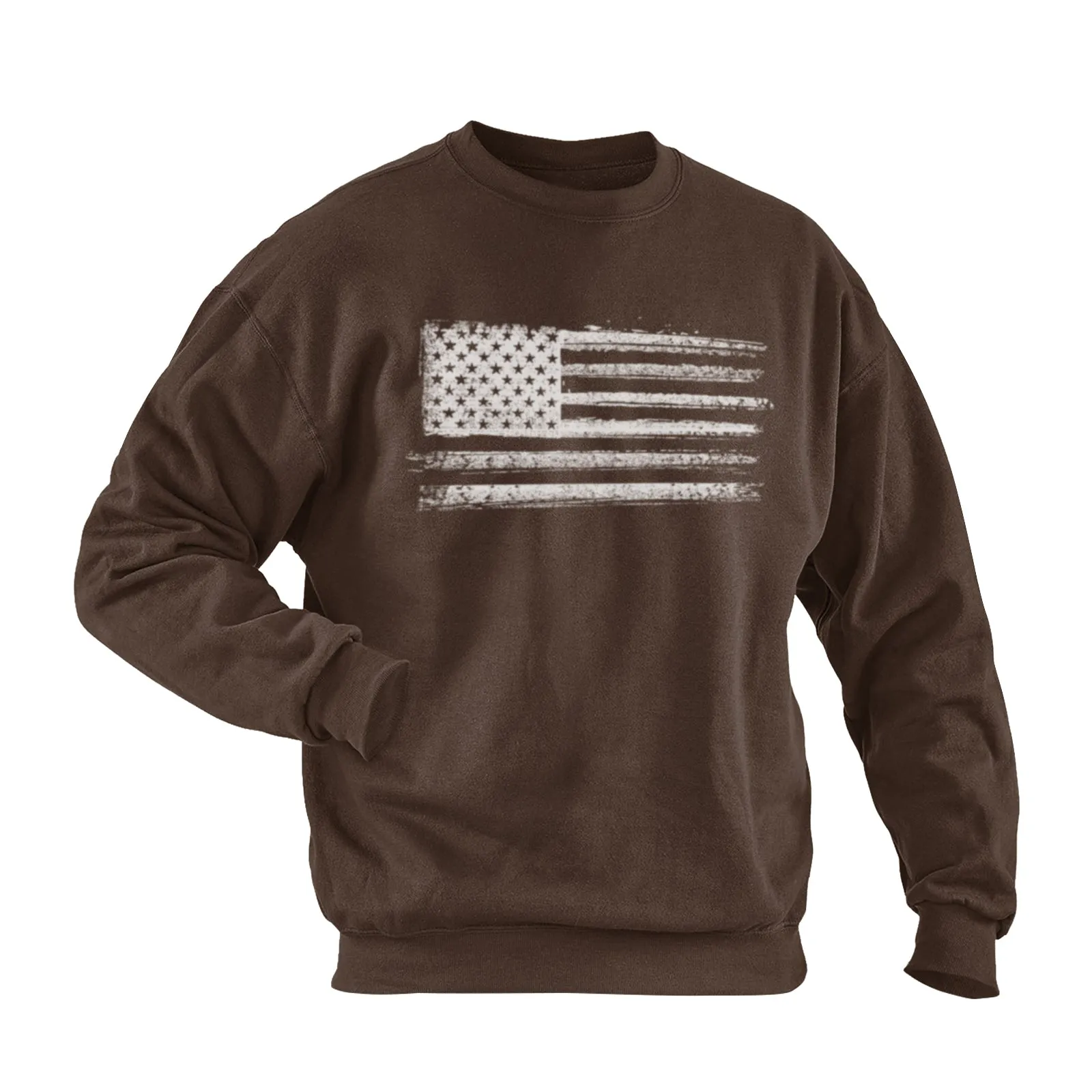 USA FALG COTTON GRAPHIC SWEATSHIRT