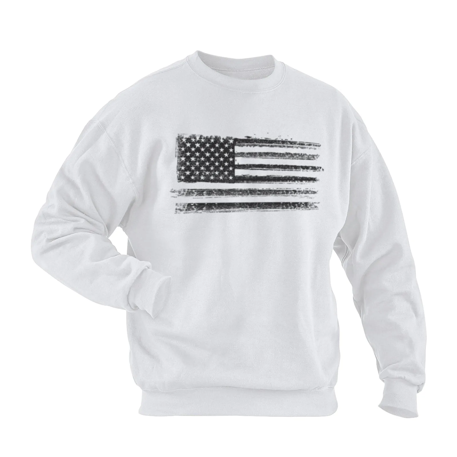 USA FALG COTTON GRAPHIC SWEATSHIRT
