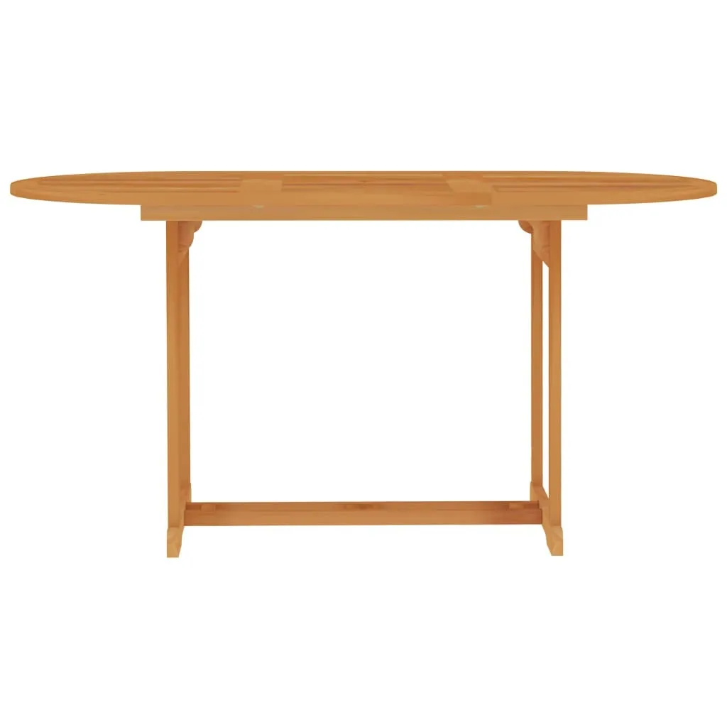 vidaXL Patio Table 59.1"x35.4"x29.5" Solid Teak Wood