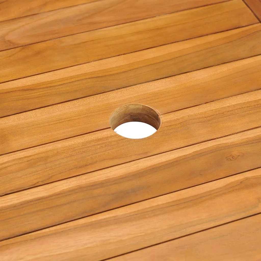 vidaXL Patio Table 59.1"x35.4"x29.5" Solid Teak Wood