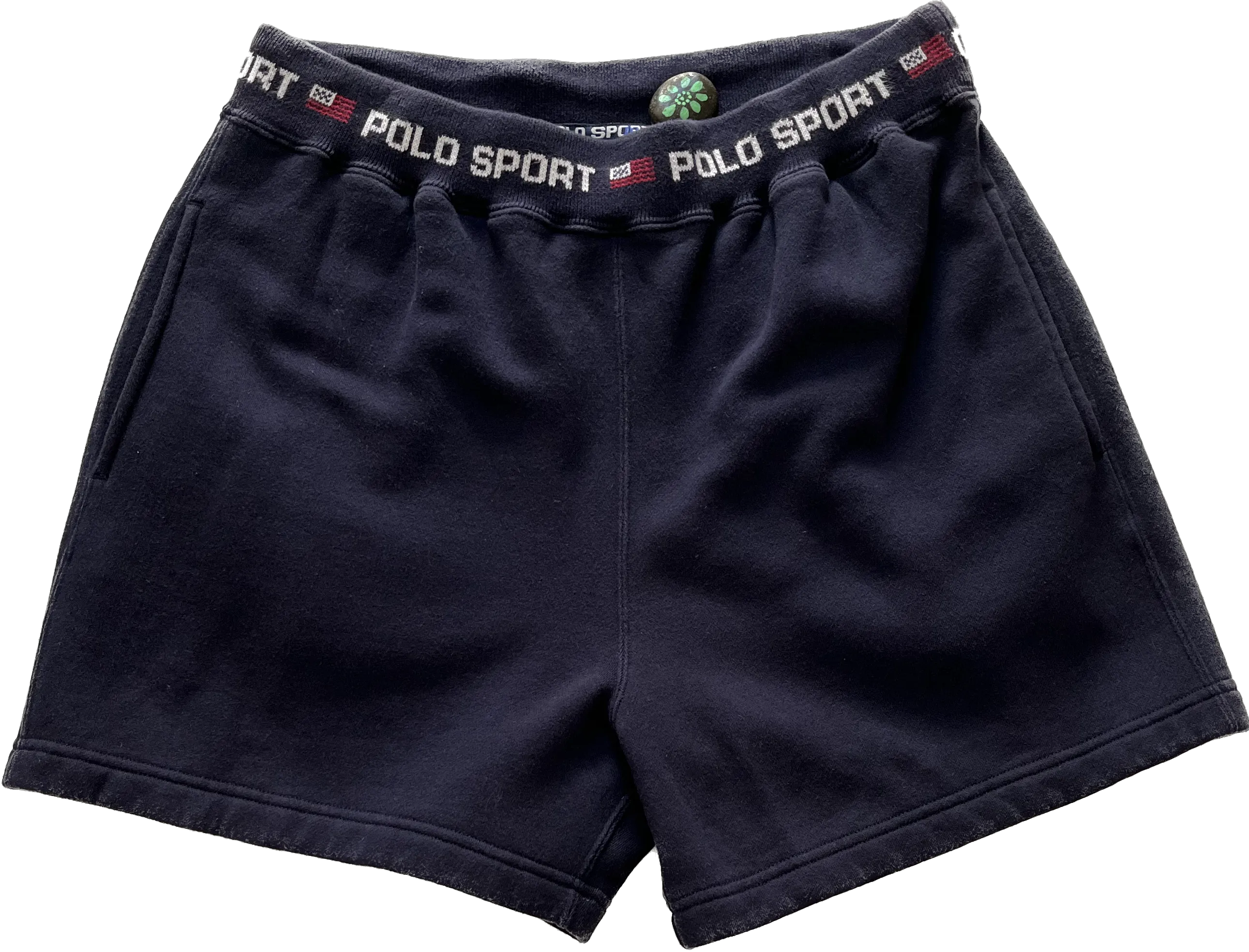Vintage 90's Polo Ralph Lauren 'Polo Sport' Jogger Shorts - Blue