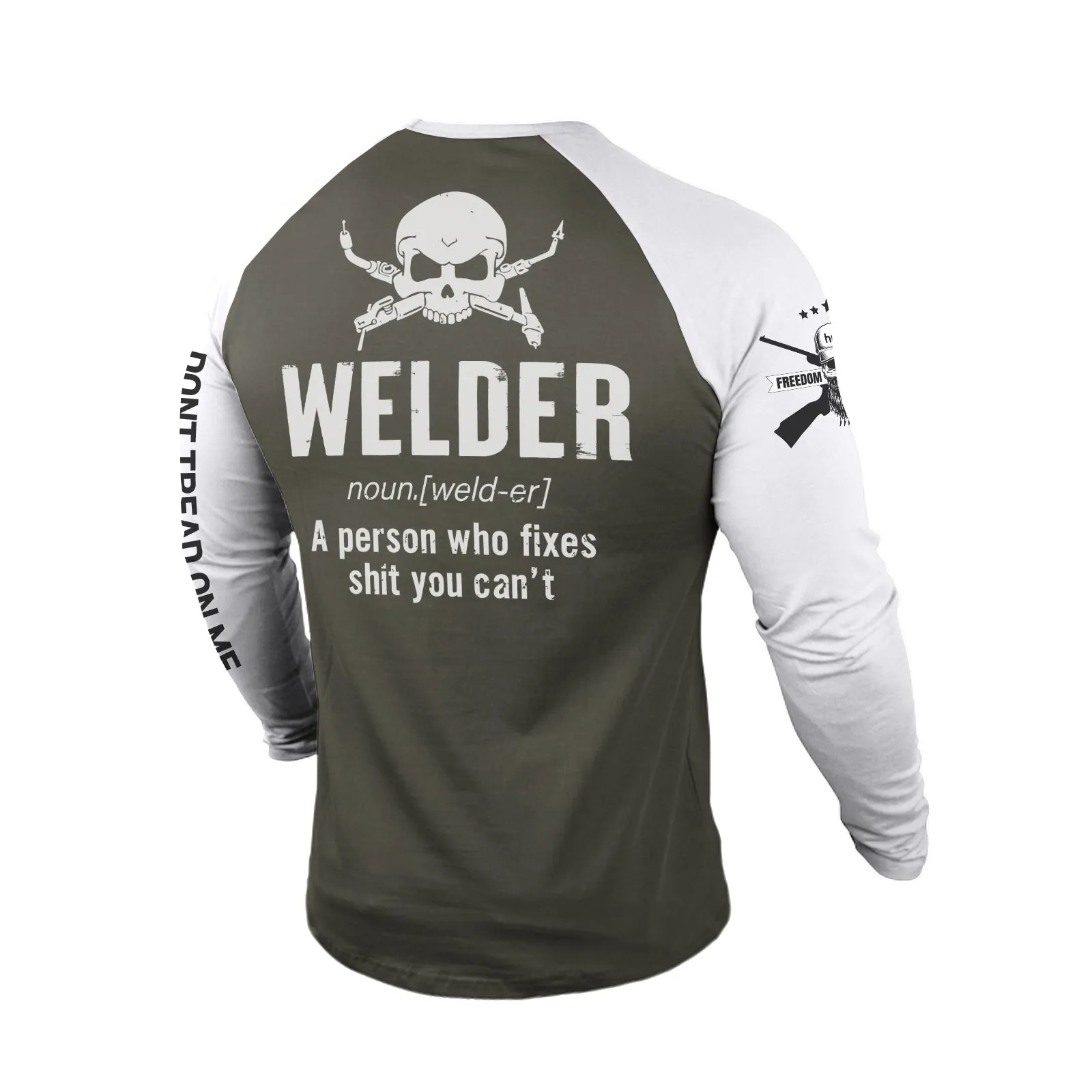 WELDER 100% COTTON RAGLAN GRAPHIC LONG SLEEVE T-SHIRT