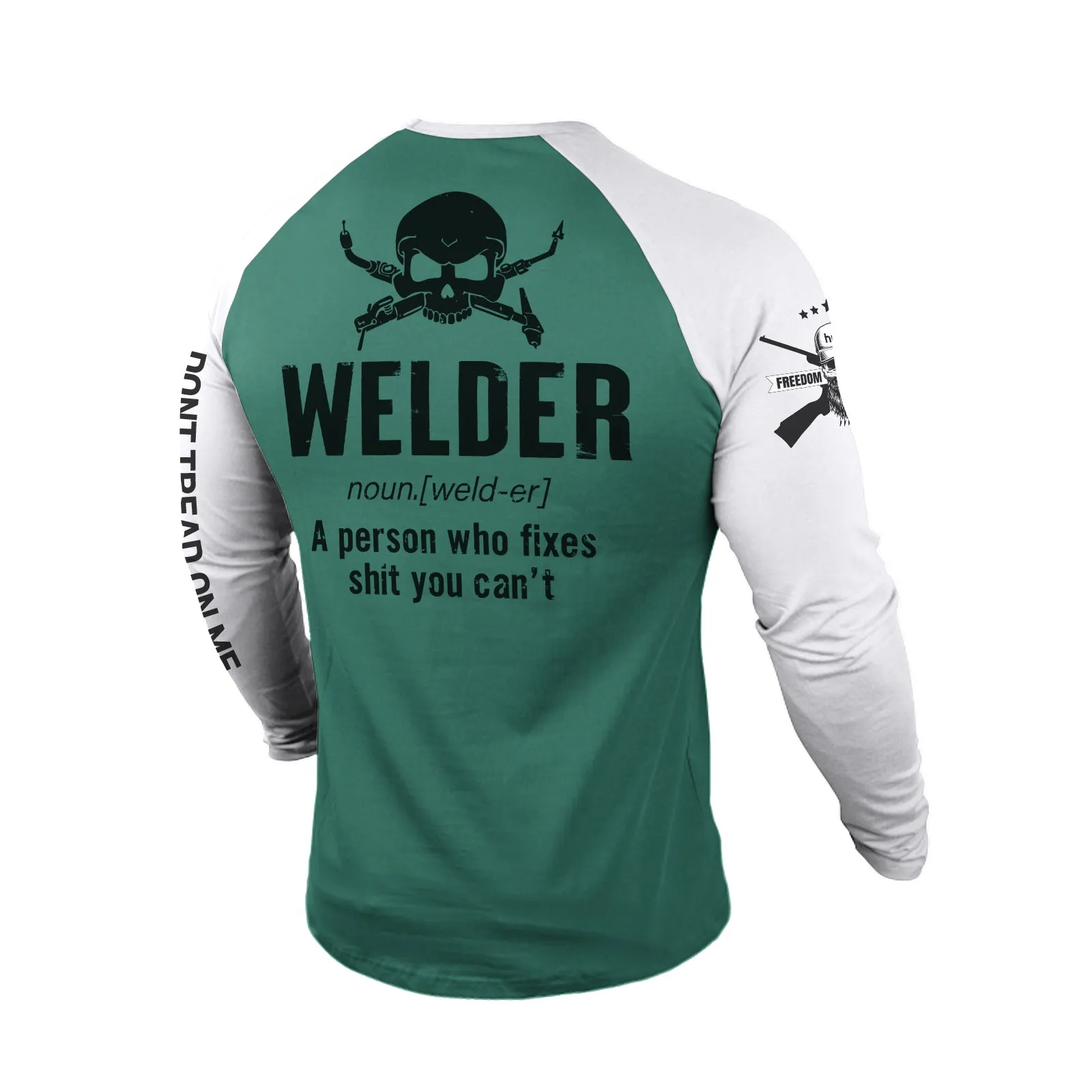 WELDER 100% COTTON RAGLAN GRAPHIC LONG SLEEVE T-SHIRT