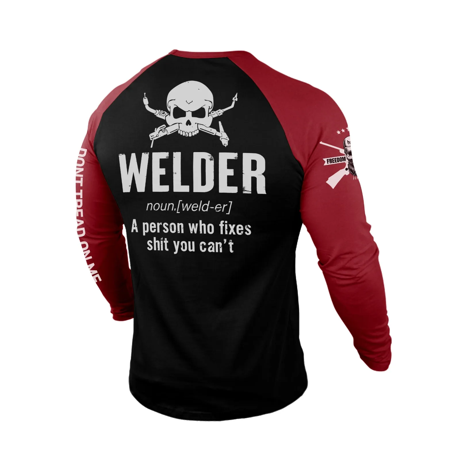 WELDER 100% COTTON RAGLAN GRAPHIC LONG SLEEVE T-SHIRT