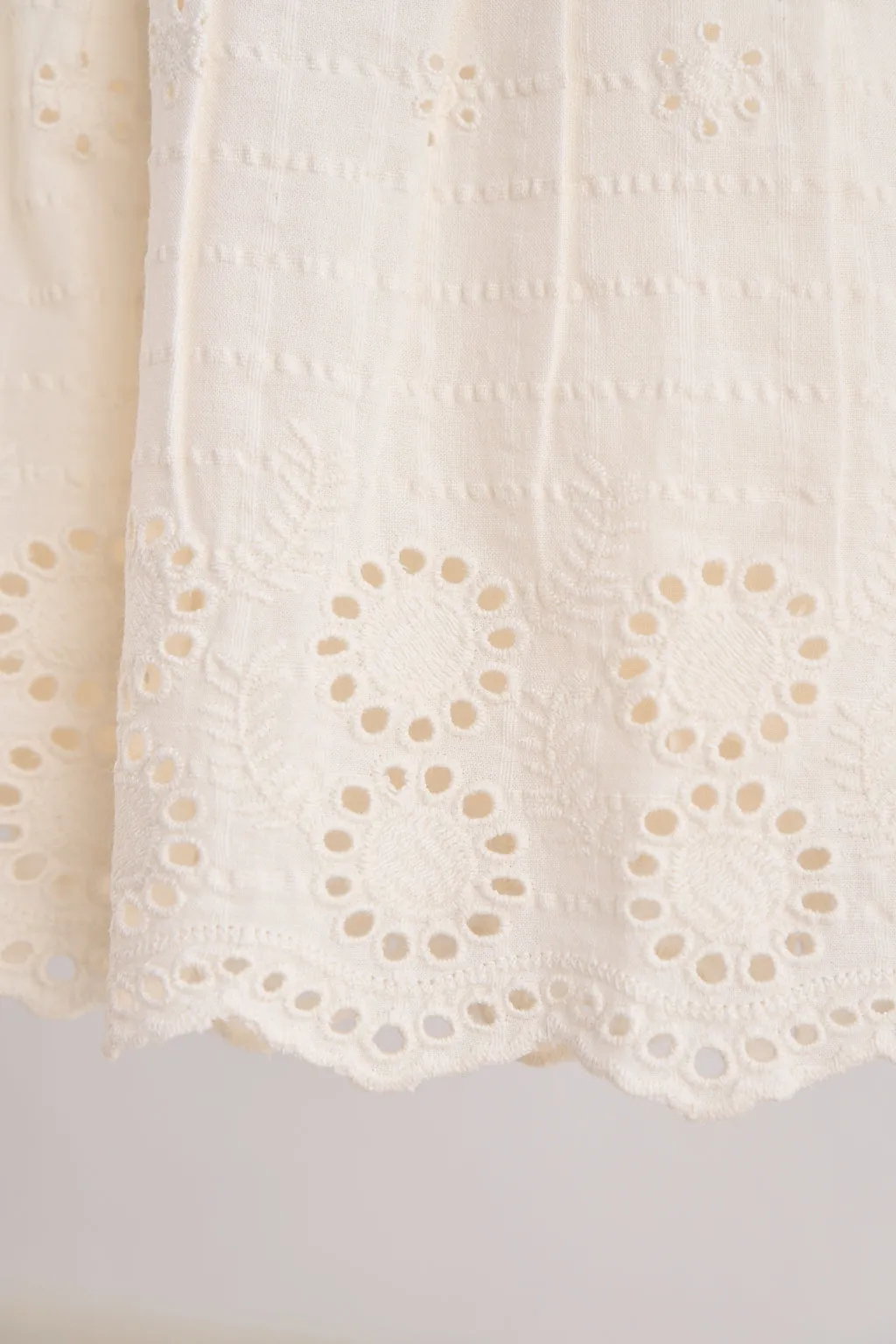 White Hand Embroidery Lace Dress
