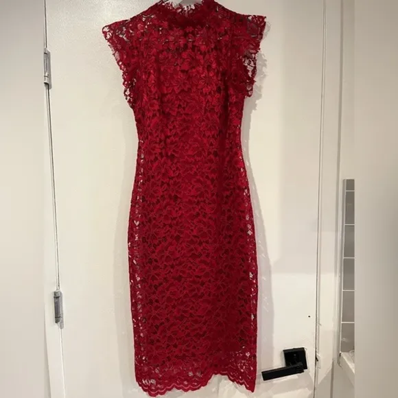 Worn once - Midi Lace Sheath Dress