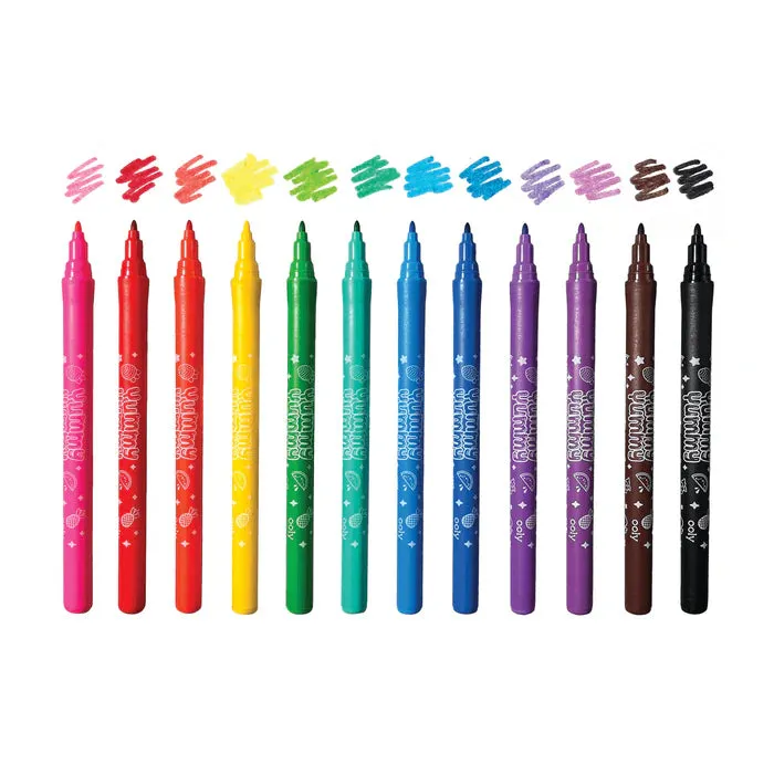 Yummy Yummy Fruit Scented Washable Markers Set of 12