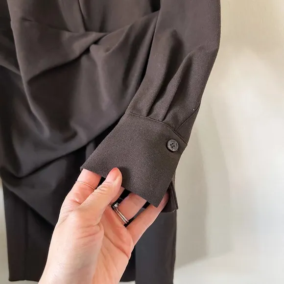 Zara Brown Button-Down Dress - Size XS